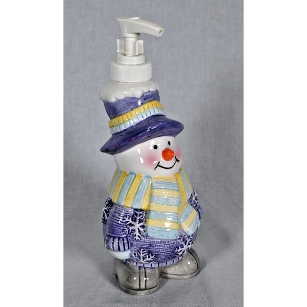 Snowman Flurry Friends Soap Dispenser Park Designs 8" Works